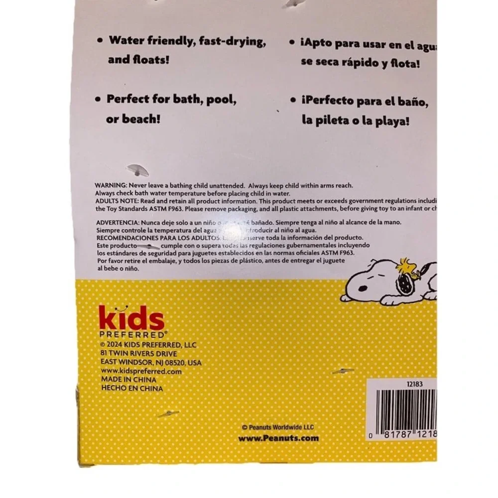 Peanuts‎ Snoopy Baby Water Play Set Bath Pool Toy 0+ New